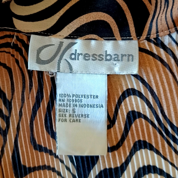 DRESSBARN Krinkled Tiger Print Blouse, size S - Picture 8 of 9